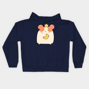 Star and Moon Hamster Kids Hoodie